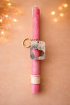 Ροζ Λαμπάδα Big Bubble με Μπρελόκ Καρδιά – 2 σε 1