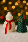 Κεριά Σόγιας Χιονάνθρωπος & Έλατο – Festive Set Χειροποίητα